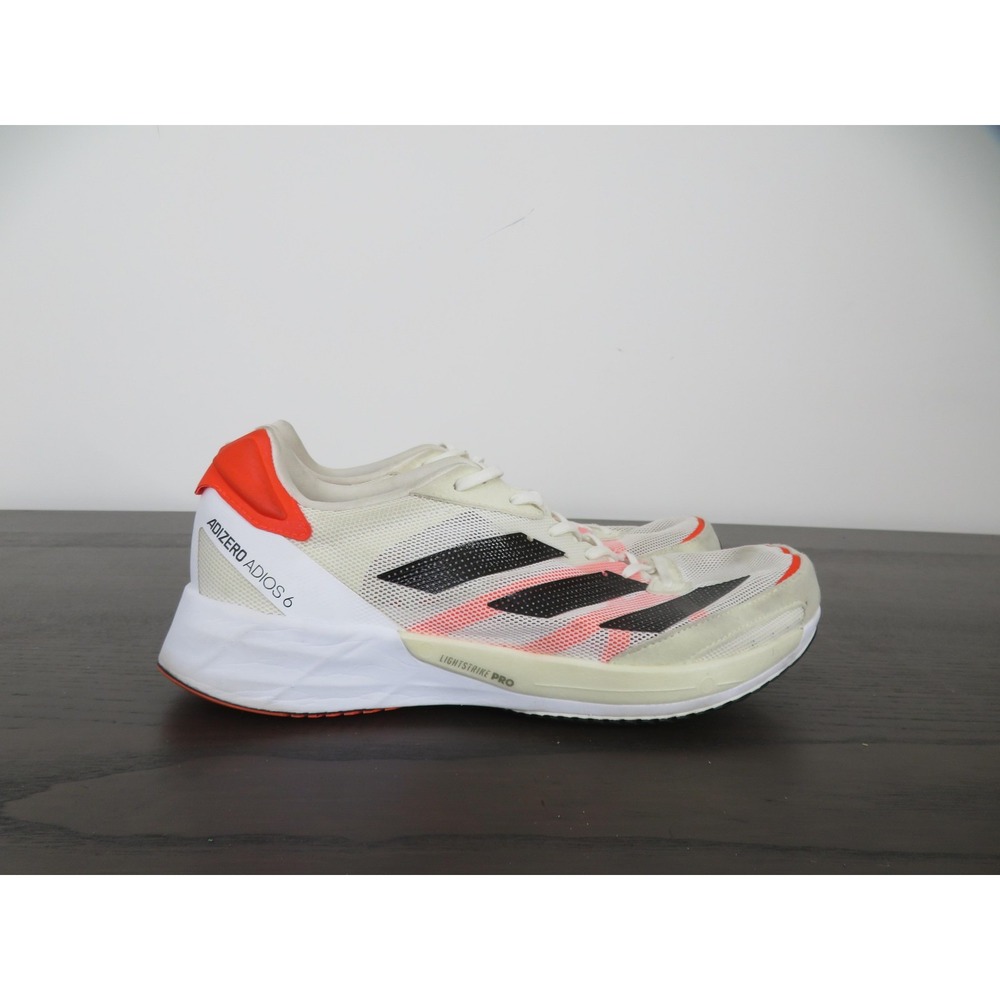 Adidas Adizero Adios 6 Shoes Mens Size 8.5 White Running Sneakers FY4073 Gym